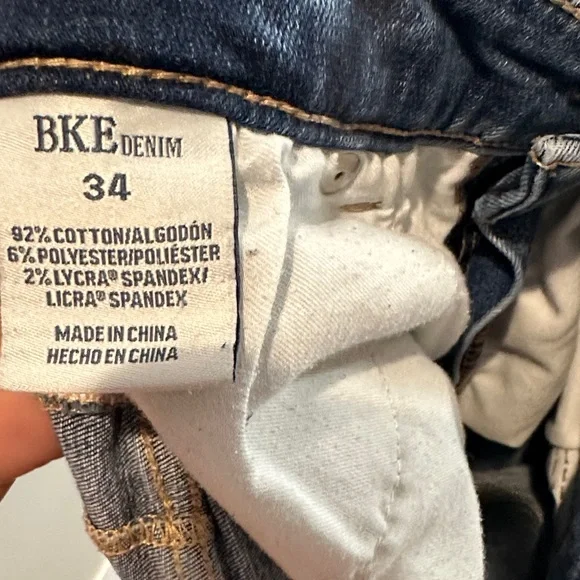 BKE Distressed Dark Blue Skinny Jeans - Picture 3 of 4